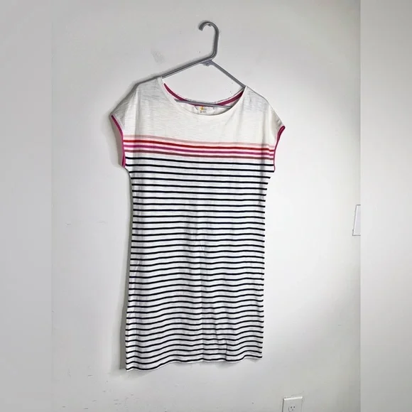 Boden Paulina Jersey Dress Ivory Multi Stripe - Picture 3 of 9